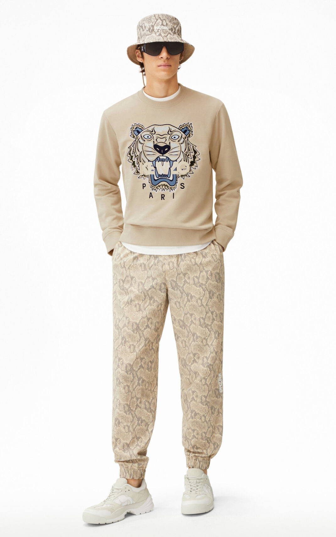 Kenzo Tiger Melegítő Felső Férfi Barna | ID.635567